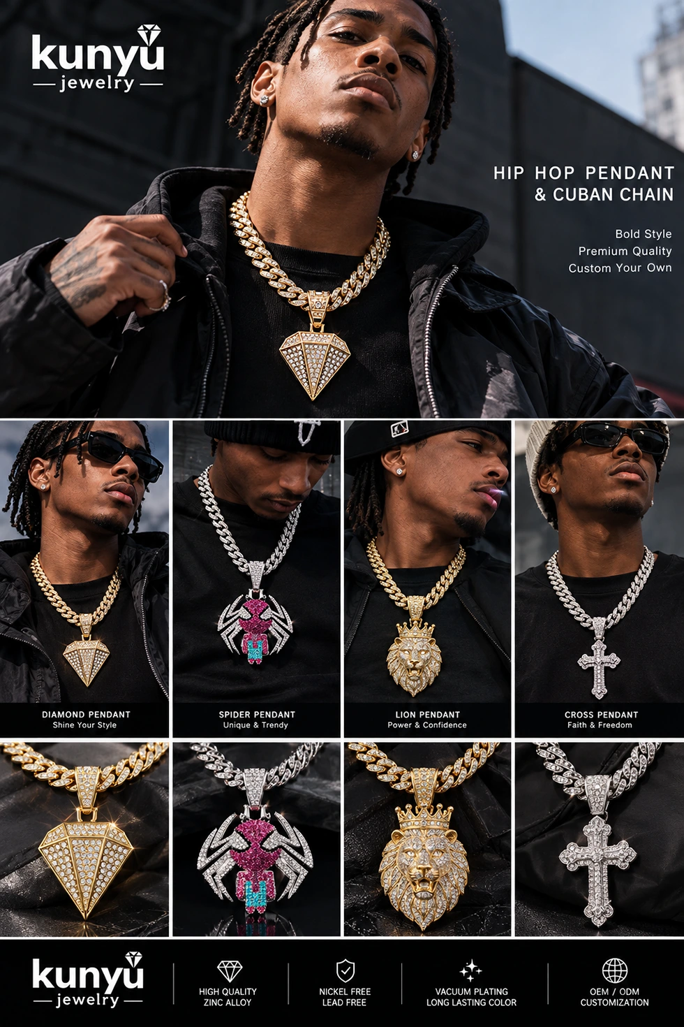 Rapper Style Hip Hop Pendant 